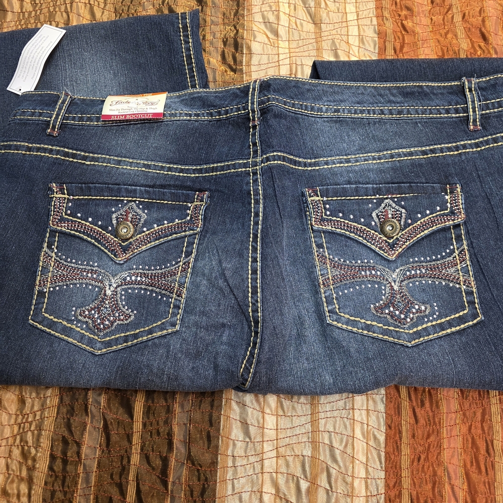 Faded Glory Dark Blue Denim Jeans - Picture 5 of 7